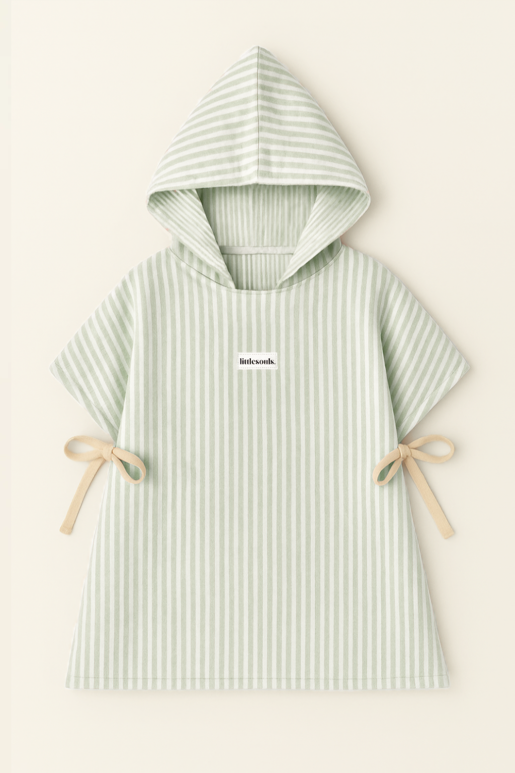 Littlesoulsclothing Musselin Badeponcho für Kinder in Streifen-Optik