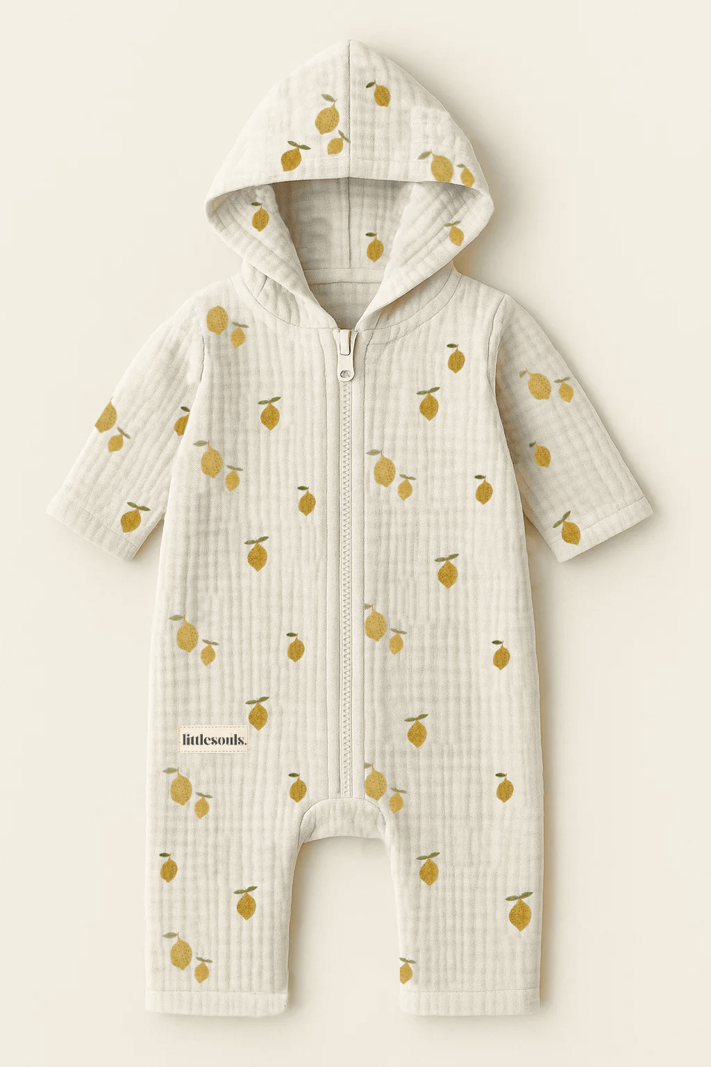 Littlesoulsclothing Musselin Overall für Kinder in Limonen-Print